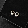 925 Sterling Silver Clear Cubic Zirconia Ring Stud Earrings EJEW-L300-09G-2