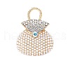 Handtasche Alloy Rhinestone Brooches for Backpack Clothes PW-WGA3F7B-01-1