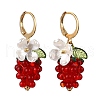 Handmade Lampwork Hoop Earrings EJEW-TA00657-2