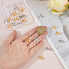 SUPERFINDINGS 20Pcs 2 Colors Brass Stud Earring Findings KK-FH0007-15-3