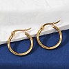 PVD Vacuum Plating 201 Stainless Steel Hoop Earrings with 304 Stainless Steel Pins for Women EJEW-D279-12G-05-5