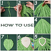 BENECREAT 1 Set Wood Macrame Leaf/Flower Cutting Template DIY-BC0009-99-5