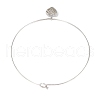 Brass with ABS Imitation Pearl Charm Necklace BJEW-Q350-05C-P-3