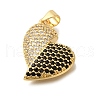 Brass Micro Pave Cubic Zirconia Pendants KK-R002-19G-02-2