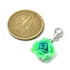 Handmade Polymer Clay Rose Pendant Decoration HJEW-JM02944-4