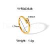 Stainless Steel Cuff Open Rings for Women GR5544-6-2