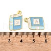 Golden Plated Alloy Enamel Pendants ENAM-Z017-12G-01-3