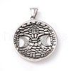 Tibetan Style 304 Stainless Steel Pendants X-STAS-P305-63AS-2