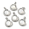 Brass Pave Shell Pendants KK-M270-47P-1