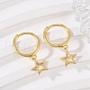 Star 925 Sterling Silver Hoop Earrings for Women EJEW-G427-02G-2