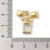 Rack Plating Brass Micro Pave Cubic Zirconia Pendants KK-P241-19G-04-3