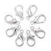 Platinum Plated Zinc Alloy Lobster Claw Clasps X-E107-1