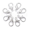 Platinum Plated Zinc Alloy Lobster Claw Clasps X-E107-1