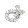 Brass Cubic Zirconia with Glass Pendants KK-Q026-23P-2