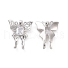 Brass Micro Pave Clear Cubic Zirconia Pendants KK-E068-VC405-1