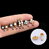 316L Surgical Stainless Steel & Synthetic Opal Threadless Labrets WG5296C-04-1