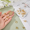 Beebeecraft 24Pcs 4 Style Brass & 304 Stainless Steel Clip-on Hoop Earring Findings KK-BBC0012-54-3
