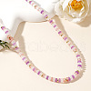 Bohemian Style Mixed Natural Stone Disc Beaded Necklaces for Sweet Beach AU5260-3