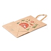 Christmas Theme Printed Kraft Paper Bags with Handles ABAG-M008-08H-3