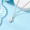 Cross Alloy Pendants Necklaces NJEW-JN05187-02-1