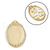 Brass Pendant Cabochon Settings KK-V005-01G-02-1