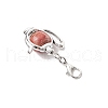 Teapot Alloy Wood Pendant Decorations HJEW-JM03394-5