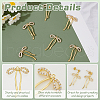 BENECREAT 6Pcs Brass with Rhinestone Pendants KK-BC0014-26G-4