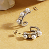 304 Stainless Steel Ring Stud Earrings FP4530-2-2
