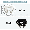 AHADEMAKER 2Pcs 2 Style Lady's Polyester Detachable Collars AJEW-GA0004-97-2