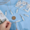 20Pcs Natural Quartz Crystal Pendants PALLOY-AB00128-3