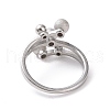 Non-Tarnish 304 Stainless Steel Round Ball Finger Ring for Women RJEW-D120-13B-P-3