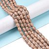 Baking Painted Drawbench Glass Bead Strands GLAD-S080-6x8-76-4