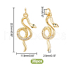 DICOSMETIC Brass Micro Pave Clear & Green Cubic Zirconia Pendants FIND-DC0001-63-2