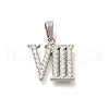Ion Plating(IP) 304 Stainless Steel Micro Pave Cubic Zirconia Pendants STAS-H228-02P-08-1