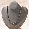 304 Stainless Steel Cardano Chain Necklaces for Women Men NJEW-A033-03F-AS-1