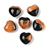 Mother's Day Gifts Natural Agate(Dyed & Heated) Heart Palm Stone G-Q021-04C-1