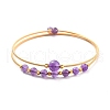Golden Brass Double Loop Wrap Bangle BJEW-A122-05-1