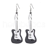 Guitar Acrylic Dangle Earrings EJEW-JE05879-02-1