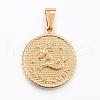 Real 18K Gold Plated 304 Stainless Steel Pendants STAS-H372-01F-1