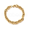 304 Stainless Steel Cable Chain Bracelets for Women BJEW-Q050-01A-G-1