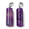 Natural Banded Agate Pendants G-E135-02P-16-2