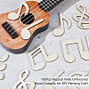 100Pcs Musical Note Unfinished Wood Cutouts WOOD-WH0025-95-4