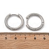 Brass Micro Pave Cubic Zirconia Huggie Hoop Earrings EJEW-K083-36P-B-4