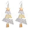 Christmas Tree Alloy Dangle Earrings WG3F9DA-01-4