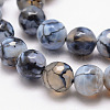 Natural Fire Crackle Agate Bead Strands G-K166-07F-8mm-02-4