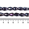 Transparent Electroplate Glass Beads Strands EGLA-N013-T8mm-B06-4