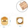 Cube Brass Spacer Beads KK-PH0034-78-2