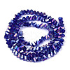 Electroplate Transparent Glass Beads Strands GLAA-N021-4mm-02-2