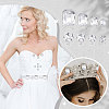 AHADERMAKER 80Pcs 8 Style Rectangle Octagon & Square Sew on Rhinestone RGLA-GA0001-10-5