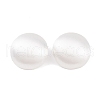 Half Round Drawbench Brass Stud Earrings for Women EJEW-G391-16S-3